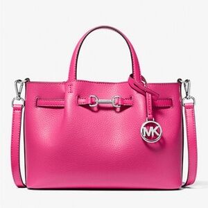 Michael Kors Carson Small Leather Satchel Crossbody